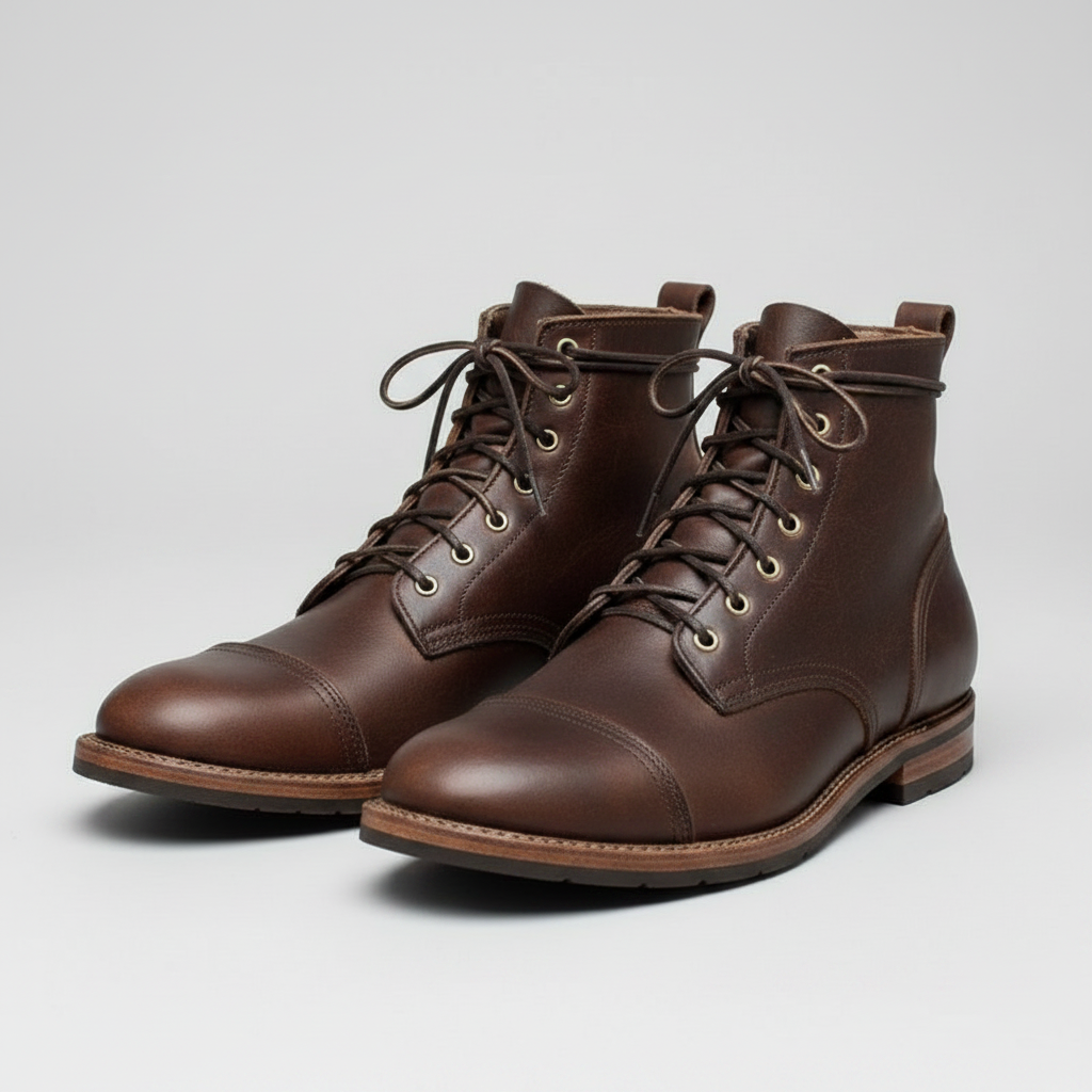 Men's Durable Lace-Up Ankle Work Boots | Classic Design