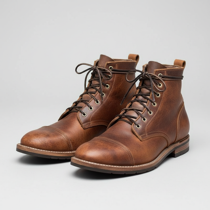 Men's Durable Lace-Up Ankle Work Boots | Classic Design