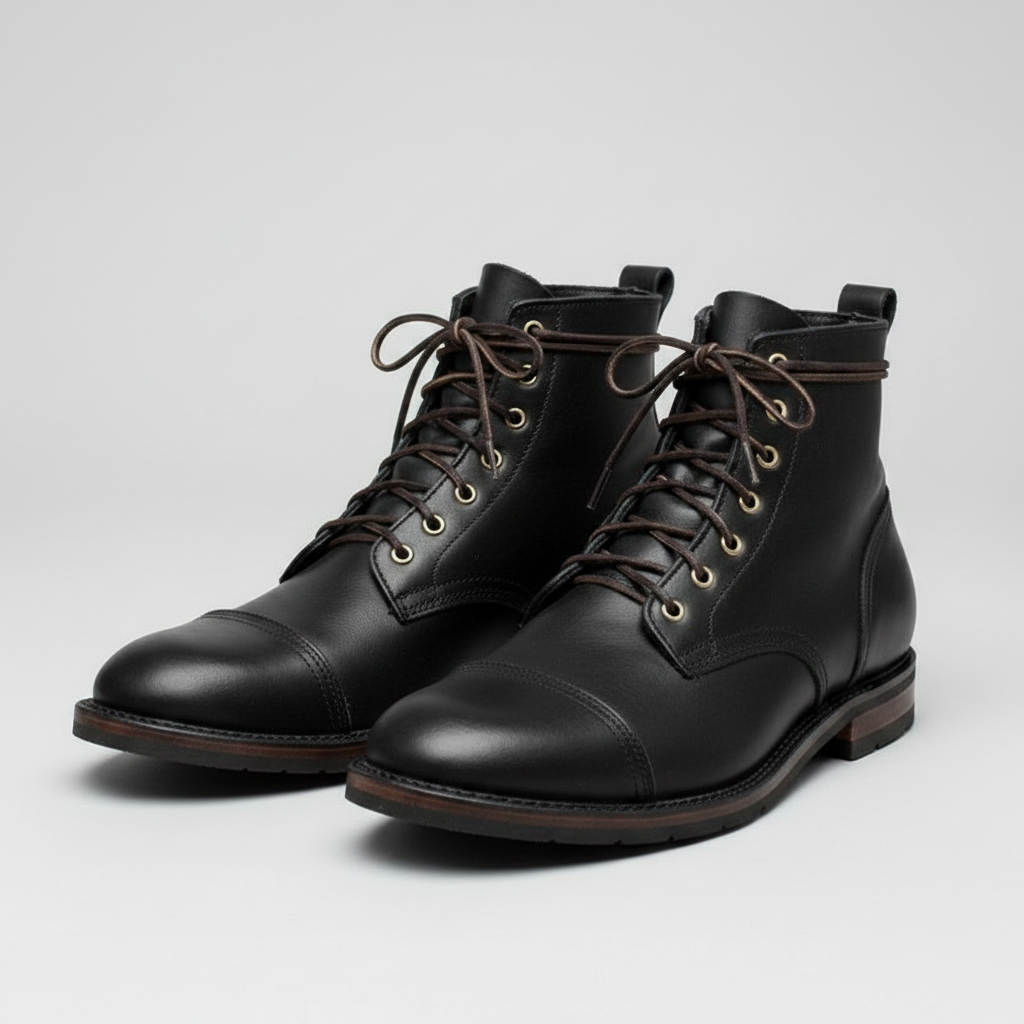 Men's Durable Lace-Up Ankle Work Boots | Classic Design