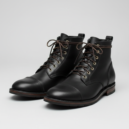 Men's Durable Lace-Up Ankle Work Boots | Classic Design