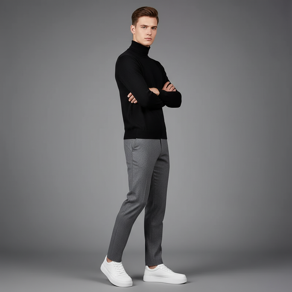 Men's White Lace-Up Sneakers | Casual Trainers